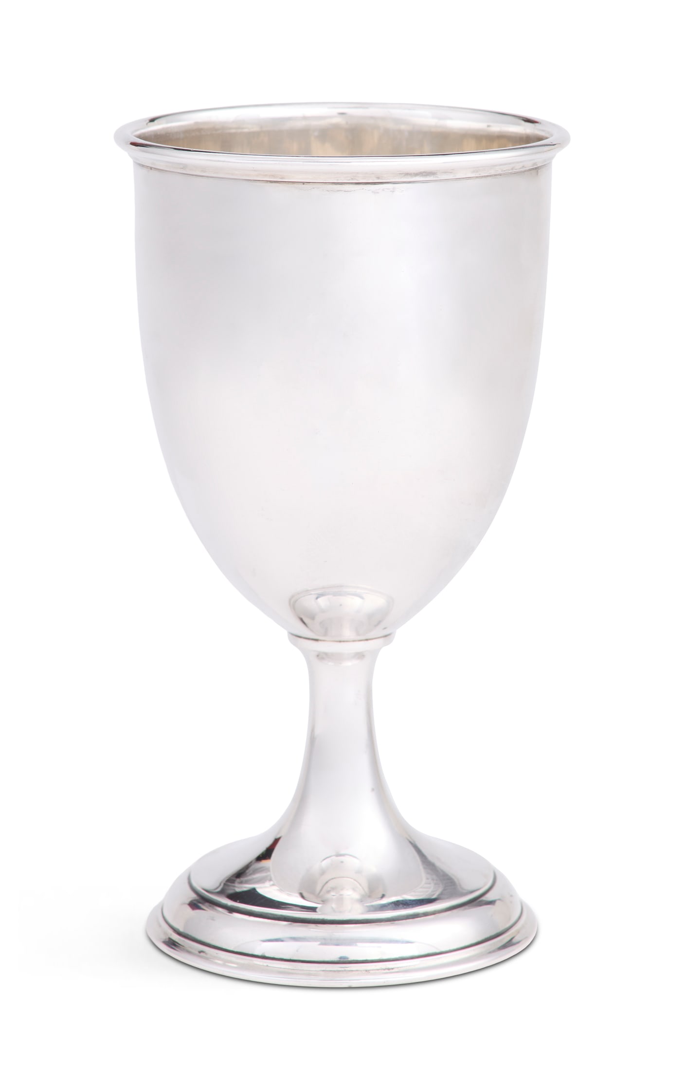 Sterling Silver Presentation Goblet: Sterling Silver Presentation Goblet Alvin Corporation, Providence, Rhode Island, with ovoid bowl and pedestal foot, engraved "Presented to / Paul Schultz / by / Paine Lumber Co. Ltd. / For / Perf