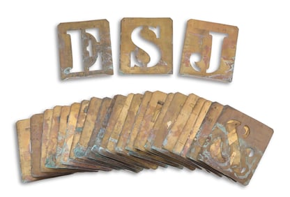 Set of Sheet Brass Stencils