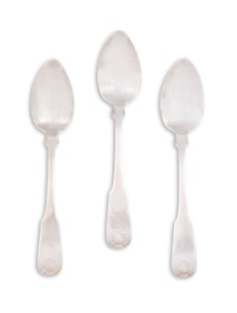 Three New Orleans Coin Silver Spoons