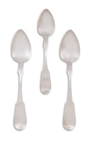 Three New Orleans Coin Silver Spoons
