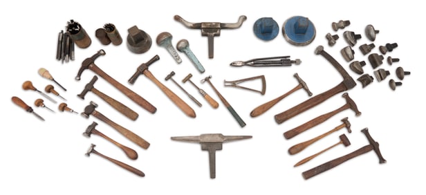 Large Collection of Silversmith's Tools
