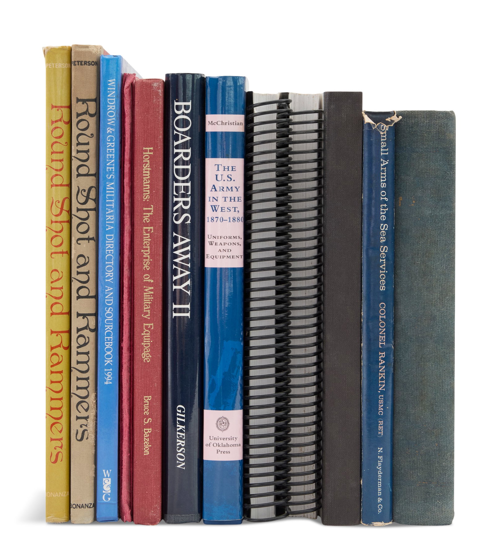 Books on American Firearms and Equipage: Books on American Firearms and Equipage including references on small, sea and sail arms, Horstmann's equipage and others. (12 books total) Note: Complete list of titles available on request.