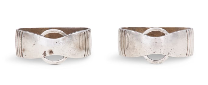 Pair of Georg Jensen Sterling Silver Napkin Rings