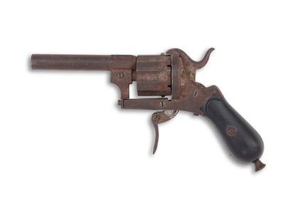 Belgian Folding Trigger Pin Fire Revolver