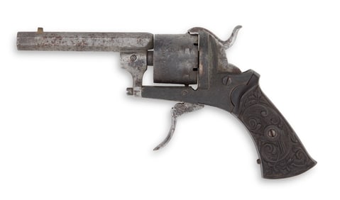 Belgian Pin-Fire Folding Trigger Revolver