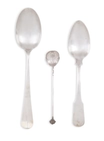 Three Chinese Export Silver Spoons