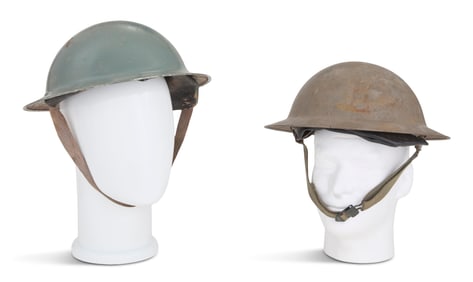Two Belgian Interwar "Tommy" Helmets