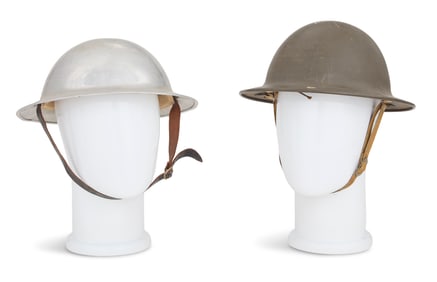 Two Civilian Private Purchase "Tommy" Helmets