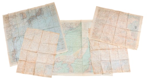 WWII Army Air Force Cloth Maps