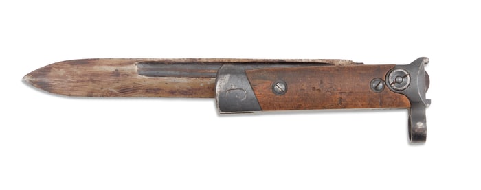 Italian M-1938A Beretta SMG Folding Bayonet