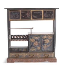 Japanese Lacquered Bronze Cha Tansu