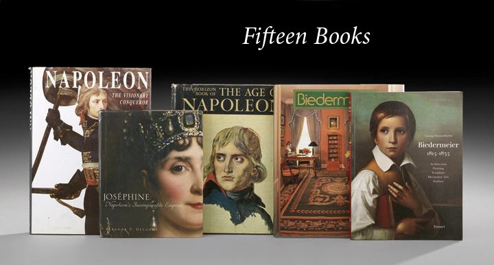 15 Books on Napoleon, Empire and Biedermeier: Fifteen Books on Napoleon, Empire and Biedermeier, including three copies of Age of Napoleon, three sale catalogues and other works on history and decorative arts of the period. (Complete list availab