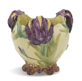 French Majolica Jardiniere in the Massier Style