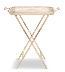 Silverplate and Chromed Butler's Tray