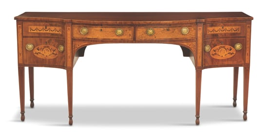 Fine George III Inlaid Mahogany Sideboard