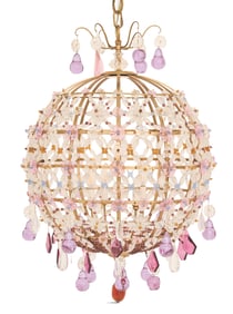Venetian Bronze and Crystal Chandelier