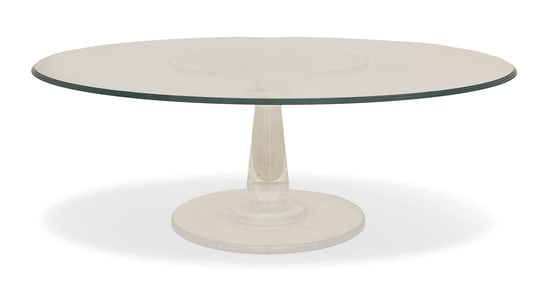 Contemporary Acrylic and Plate-Glass Dining Table