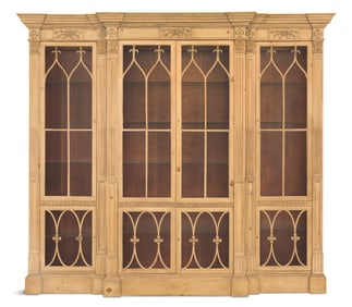 Contemporary Pickled Pine Breakfront