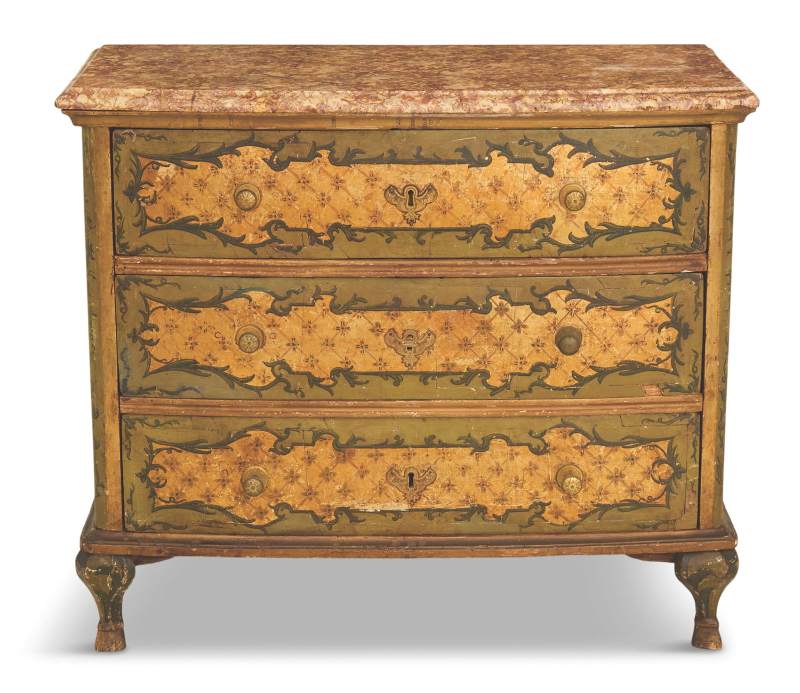 Venetian Polychrome and Marble-Top Commode (1 of 3)