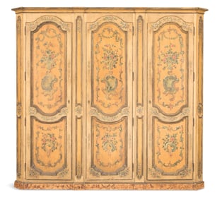 Large Italian Polychrome Wardrobe Cabinet