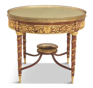 Mahogany and Gilt-Bronze-Mounted Center Table