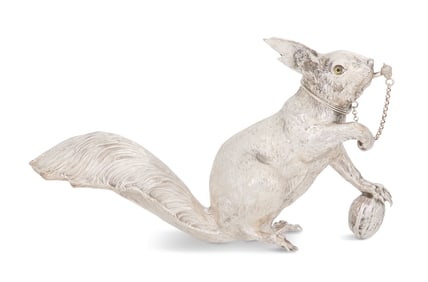 German Novelty Silver "Squirrel" Cocktail Shaker