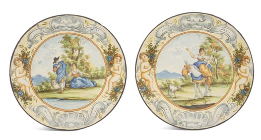 Italian Renaissance-Style Majolica Plates