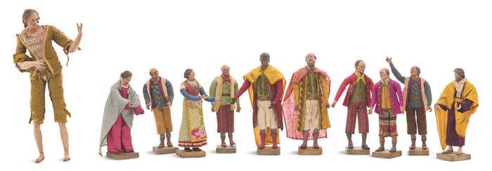Eleven Neapolitan Creche Figures