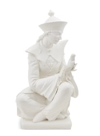 Chinoiserie White Porcelain Figure