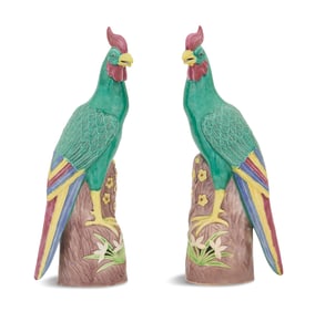 Pair of Chinese Porcelain Phoenix