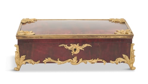 French Fin-de-Siecle Bronze and Tortoiseshell Box