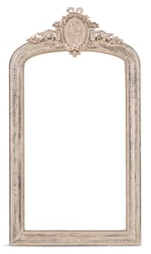 French Neo-Grec Silver-Gilt Wooden Mirror