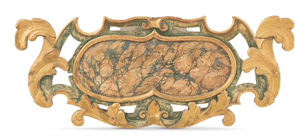 Italian Baroque Parcel-Gilt Supraporte