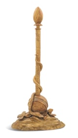 Italian Carved Giltwood "Rod of Asclepius"