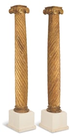 Pair of Giltwood Neoclassical Columns