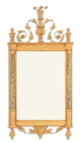 Italian Giltwood and Faux Marbre Mirror
