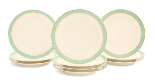 Set of Ten Paris Porcelain Dinner Plates