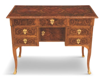 French Oyster Burl Lady's Writing Desk