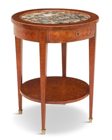 Kingwood and Marble-Top Occasional Table