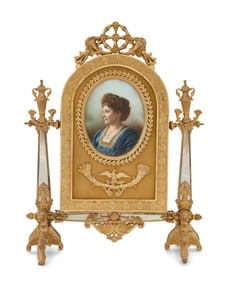 French Miniature Cheval Mirror