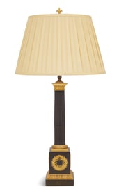 French Bronze Dore et Patine Moderator Lamp