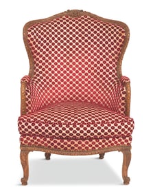 French Carved Fruitwood Bergere