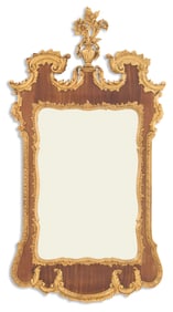 English Giltwood Mahogany Mirror