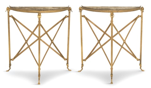 Pair of Console Tables Attrib. to Maison Jansen