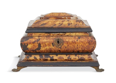 Tortoiseshell and Ebonized Wood Jewel Casket
