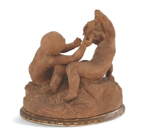 Terracotta Figural Group of Bacchanalian Putti