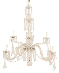 French Cut and Molded Crystal Chandelier