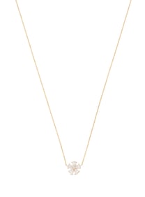 Diamond Flower Pendant Necklace