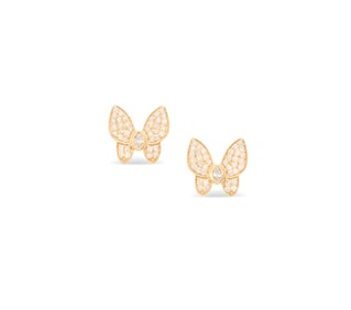 Pair of Diamond Butterfly Earrings