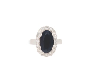 Sapphire and Diamond Ring